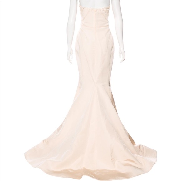 SOLD Zac Posen Runway Couture Ivory Silk Gown 4 - Picture 2 of 8